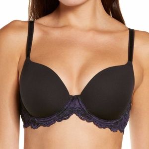 Wacoal Instant Icon T-Shirt Bra in Black Eclipse 853256 Size 32 G (4D)